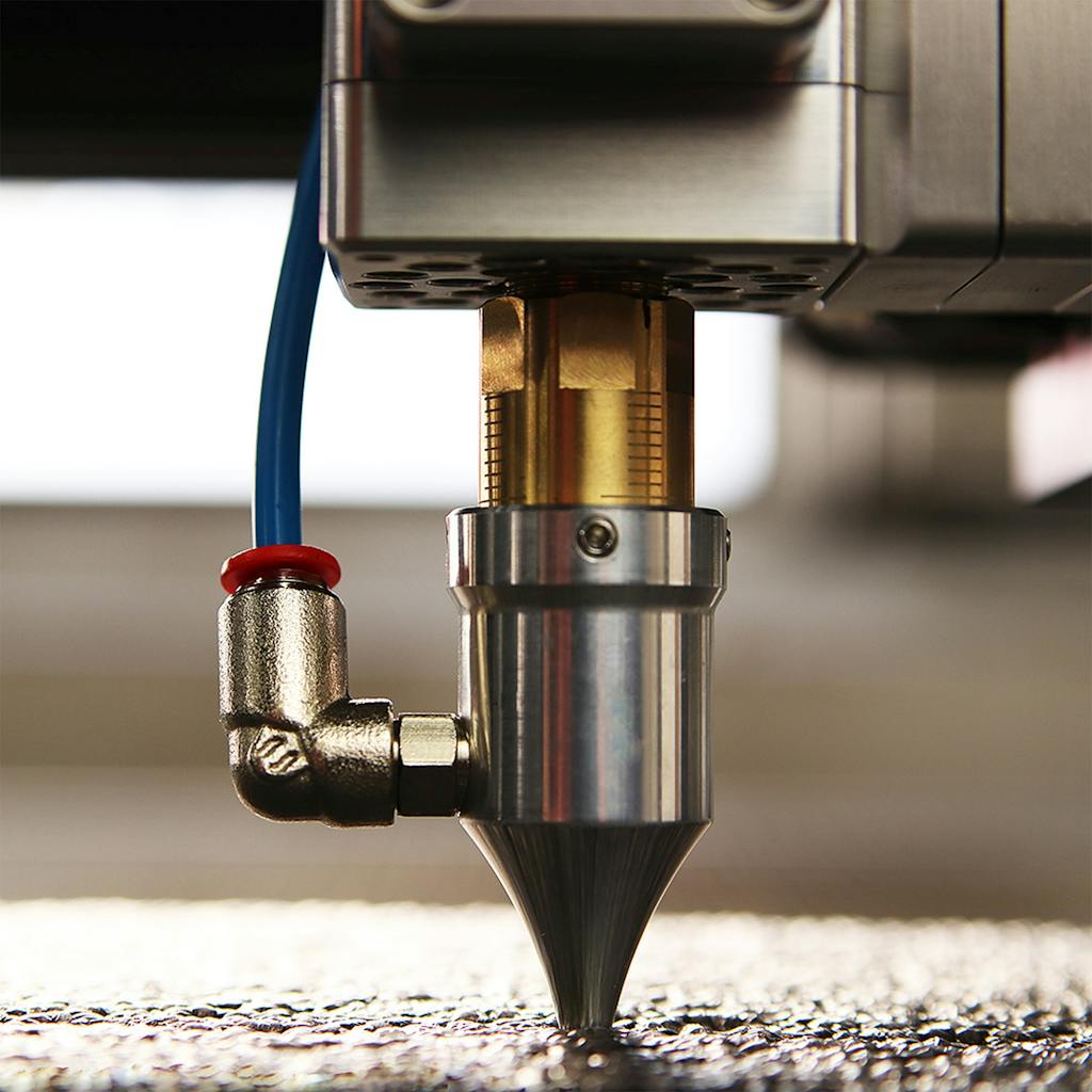 Close-Up Shot of a CNC Laser